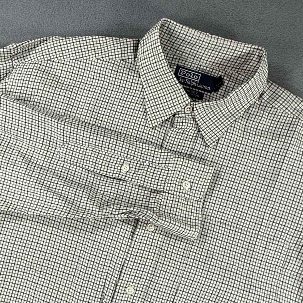 Polo Ralph Lauren Shirt Mens Large Plaid Lindsey Long Sleeve Button Up